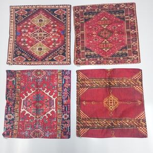 Emvency Red and Black Patterned Throw Pillow Covers